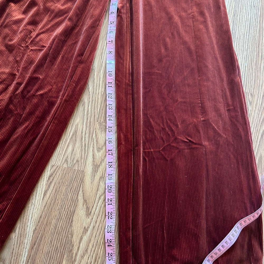 Rust Velvet Long Sleeve Jump Suit - Picture 8 of 9